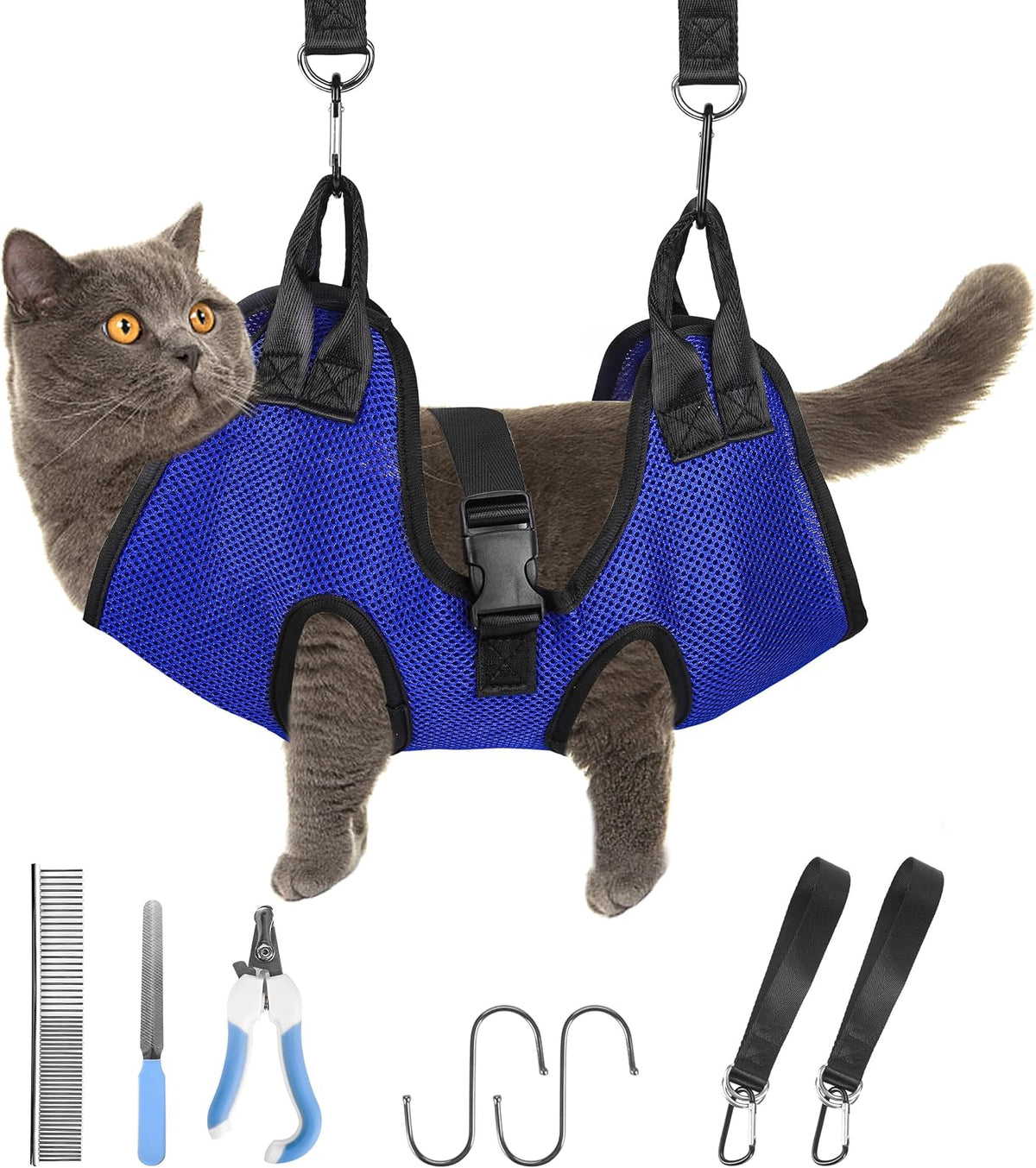 Pamper Your Pet with the PatiencET Cat Grooming Hammock Kit - Comfort and Convenience in One!