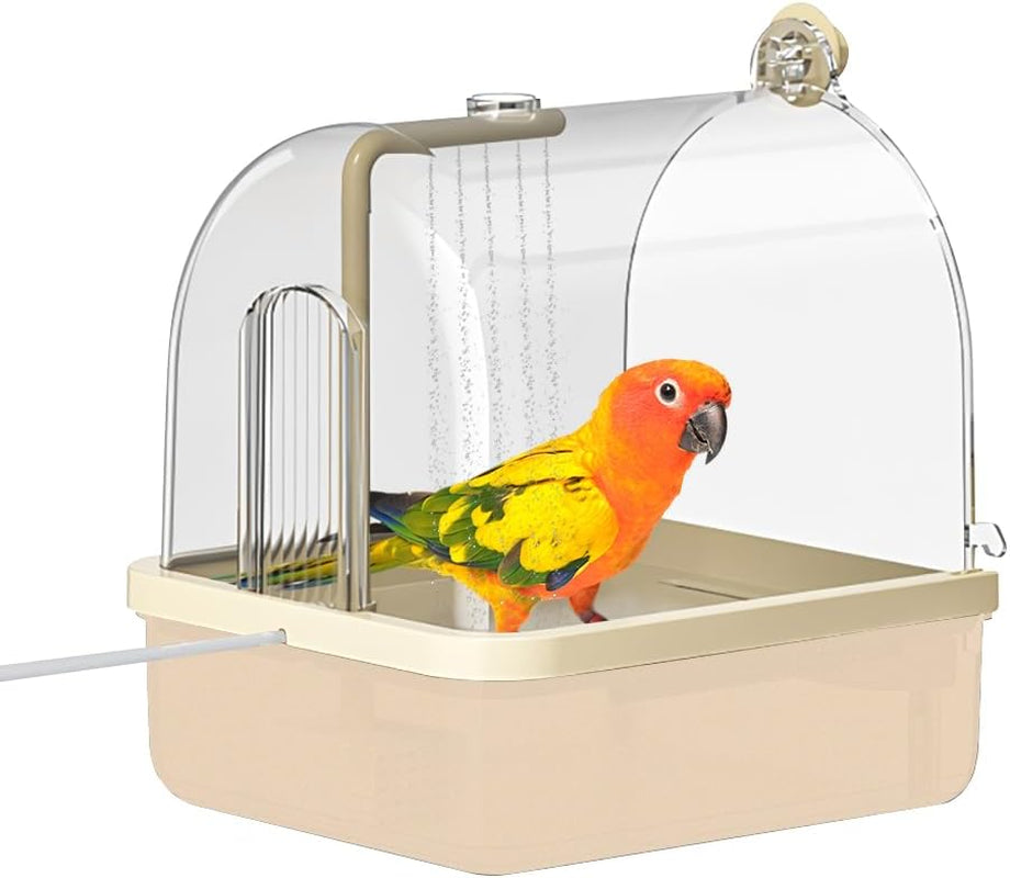 Automatic Bird Bath for Cage, Parakeet Bath with Pump