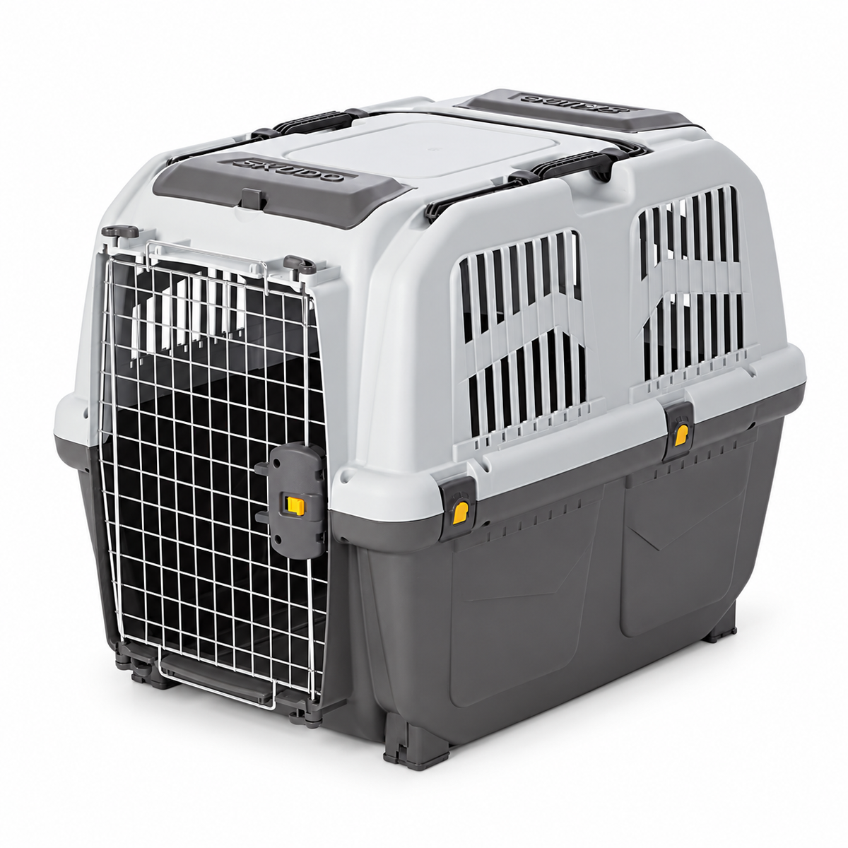 MidWest Skudo Hard-Sided Travel Carrier for Dogs & Cats – Gray, 19–32 Inch Sizes
