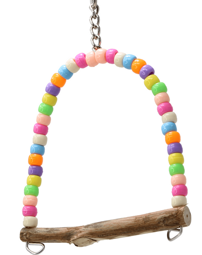 Bonka Bird Toys 940 Tiny Pastel Swing Parrot Bird Toy Finch Parrotlet Parrot Cage Toys Goulian