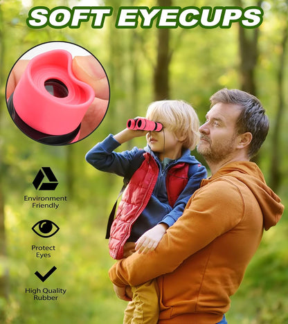 Binoculars for Kids, Toys for 3-12 Years Boys and Girls High-Resolution Optics Shockproof Mini Compact Toy Binoculars for Bird Watching, Hiking, Camping, Science, Detective