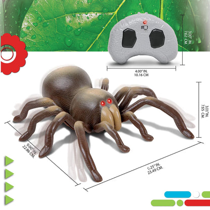 Discovery Kids RC Moving Tarantula Spider, Remote-Control Toy for Kids, Realistic Scurrying Movement, Glowing Scary Red LED Eyes