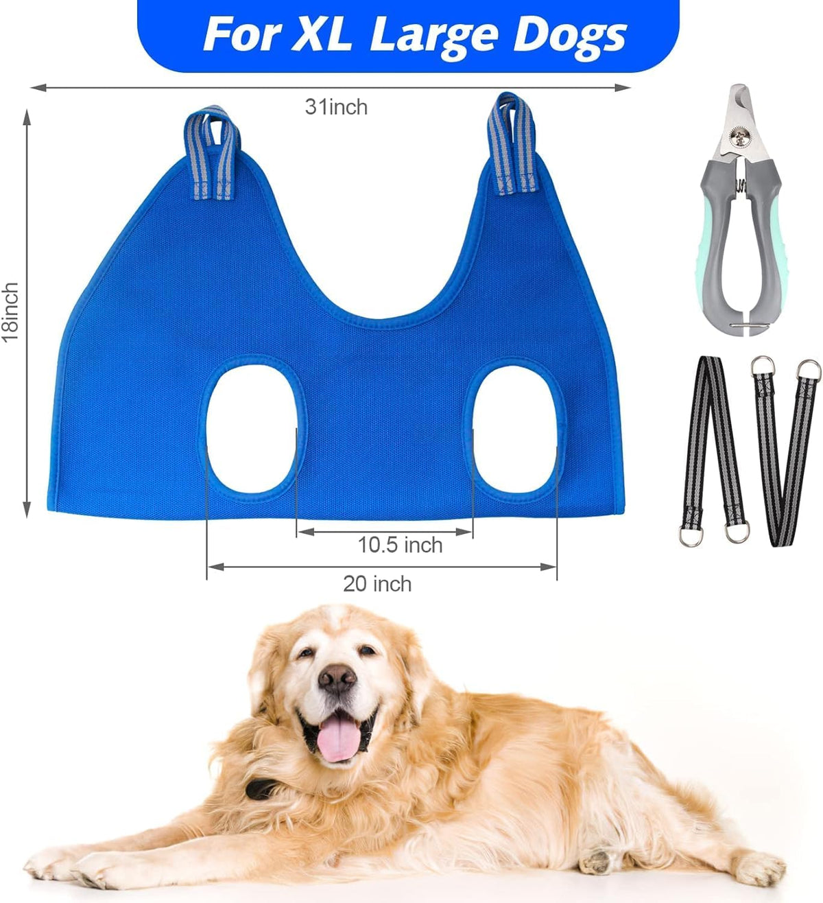 Ateson XL Dog Grooming Hammock - The Ultimate Nail Trimming Solution for Large Breeds