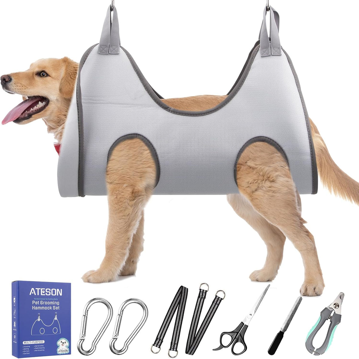 Ateson XL Dog Grooming Hammock - The Ultimate Nail Trimming Solution for Large Breeds