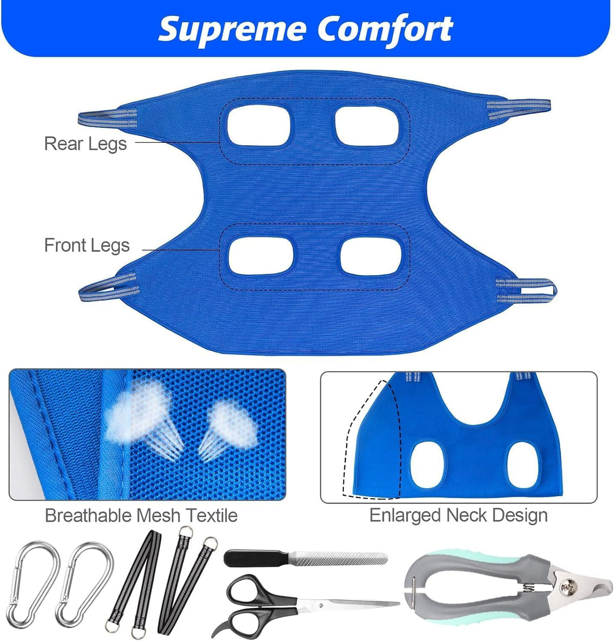 Ateson XL Dog Grooming Hammock - The Ultimate Nail Trimming Solution for Large Breeds