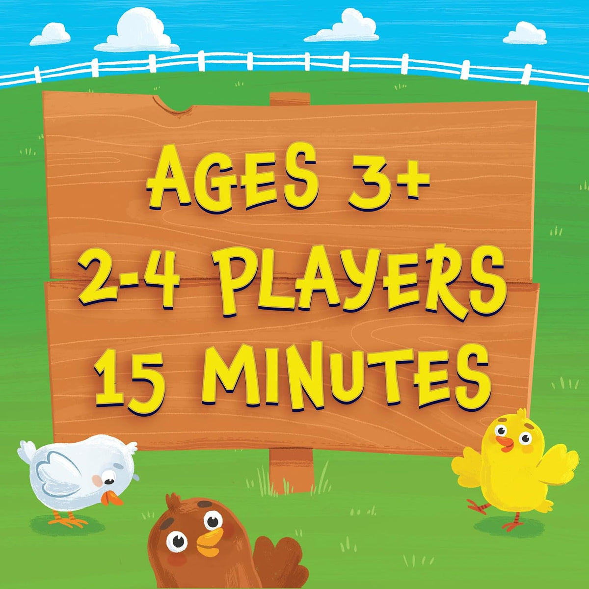 Peaceable Kingdom Count Your Chickens Cooperative Board Game, Premium Edition
