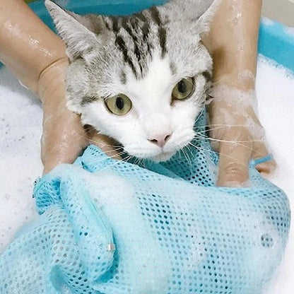 Effortless Cat Grooming & Bathing: Mesh Restraint Bag for Safe Nail Trimming and Washing