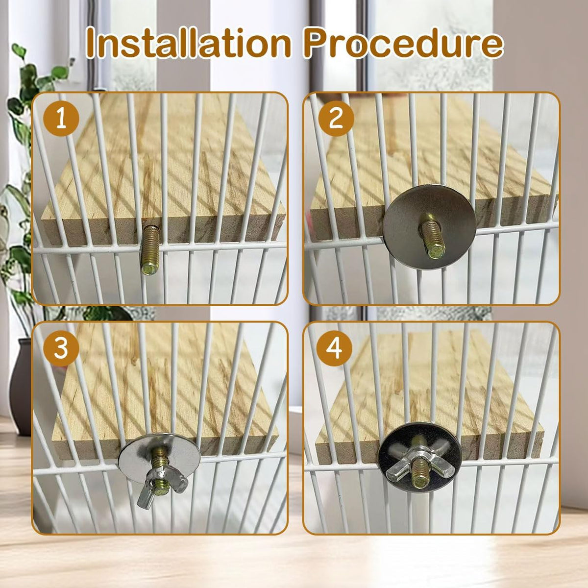 7-Piece Wooden Climbing Platform Set for Small Animals - Ideal for Hamsters, Squirrels, and More!