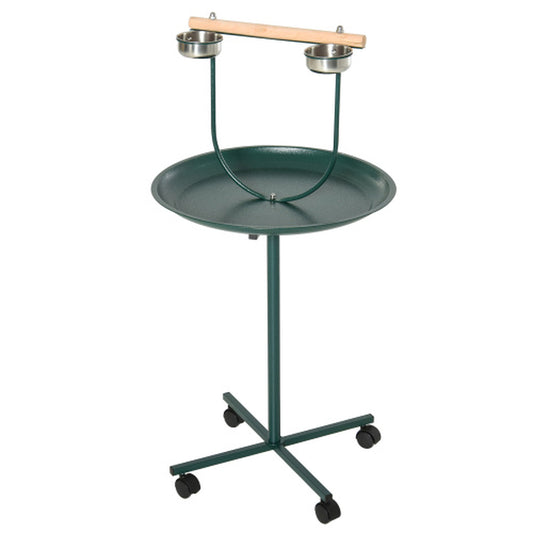 Rolling T-Bracket Bird Training Activity Playground with Perch
