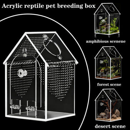 Jumping Spider Enclosure Kit Preassembled 8X5X5 Inch Acrylic Tarantula Tank