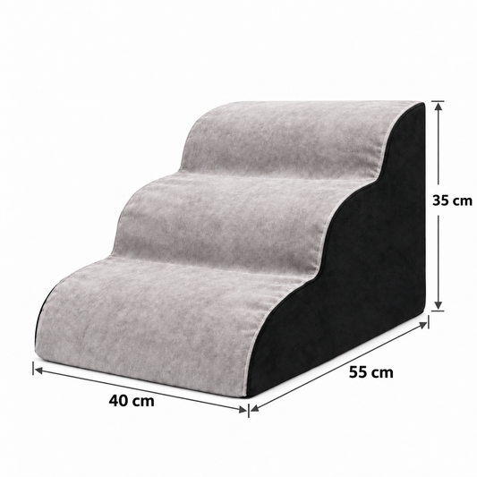 ### Wave Ramp Foam Pet Stairs for Dogs & Cats – High-Density Support🐾🌟