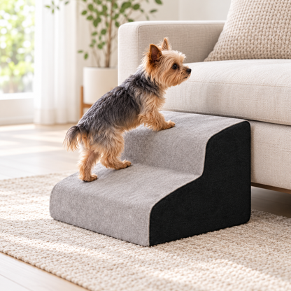 ### Wave Ramp Foam Pet Stairs for Dogs & Cats – High-Density Support🐾🌟