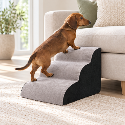 ### Wave Ramp Foam Pet Stairs for Dogs & Cats – High-Density Support🐾🌟