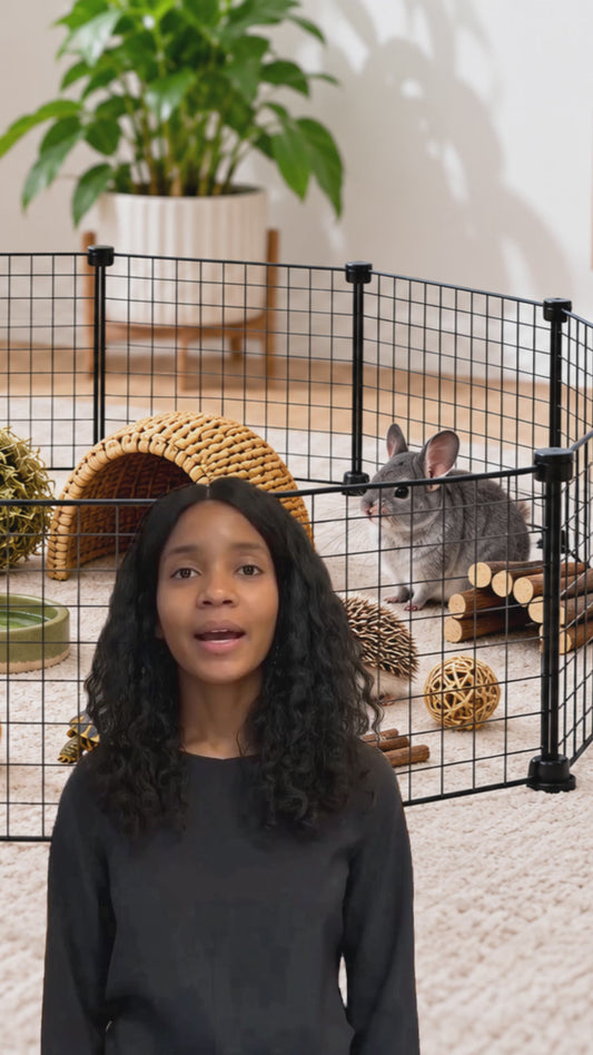 Indoor Portable Metal Playpen for Your Small Furry Friends! 🐾✨