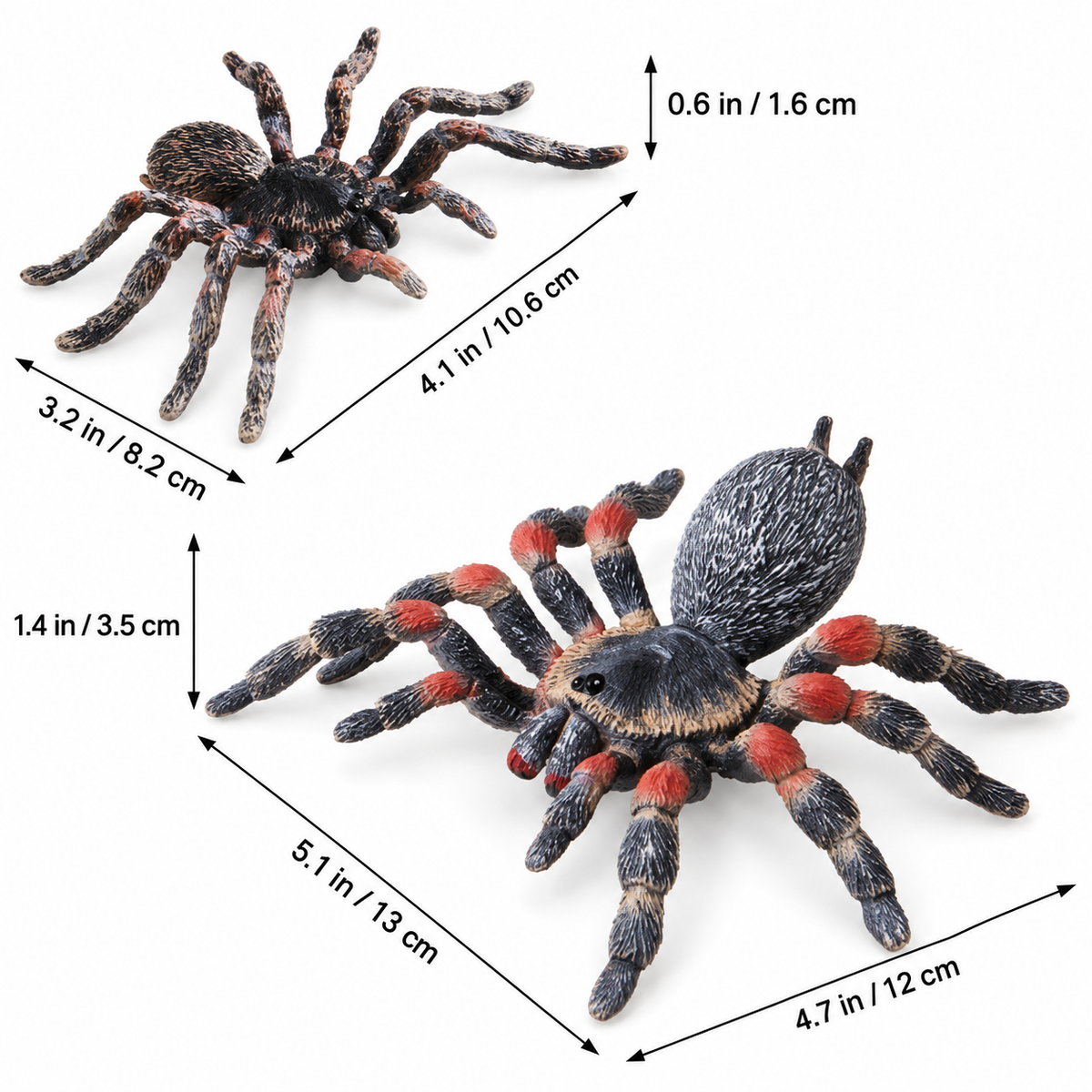 SCAHOW Realistic Spider & Lizard Toy Figures – Halloween Decorations, Prank Props & Educational Play