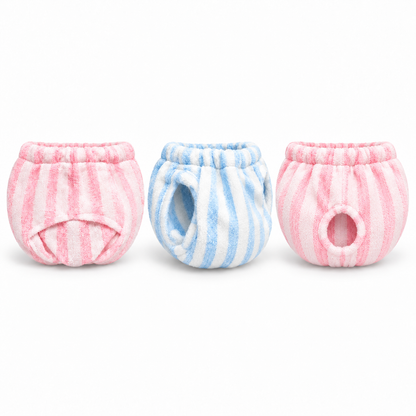 3-Pack Washable Squirrel Diapers – Reusable Small-Pet Diapers, Blue & Pink, Sizes S–M