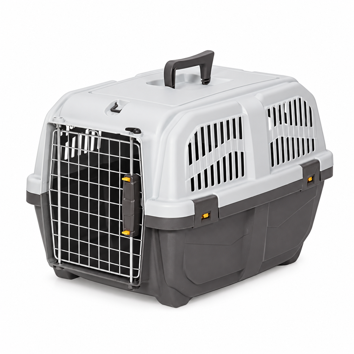 MidWest Skudo Hard-Sided Travel Carrier for Dogs & Cats – Gray, 19–32 Inch Sizes
