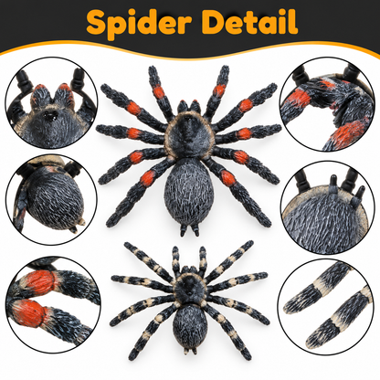 SCAHOW Realistic Spider & Lizard Toy Figures – Halloween Decorations, Prank Props & Educational Play