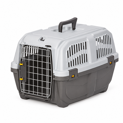 MidWest Skudo Hard-Sided Travel Carrier for Dogs & Cats – Gray, 19–32 Inch Sizes