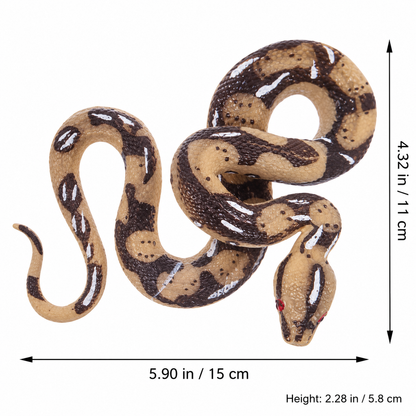 Ipetboom Realistic Snake Toy - 1Pc Fake Snake Figure for Halloween Prank Props Plastic High Simulation Scary Model Creepy Figure for April Fool'S Day Garden Decoration Kids Trick Play - 5.9X4.3X2.3In