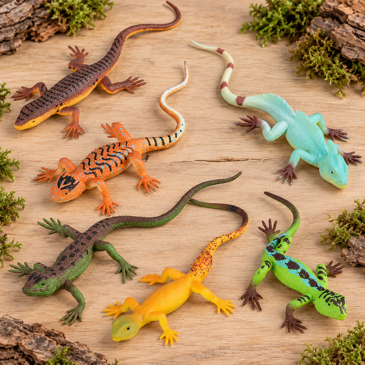 SCAHOW Realistic Spider & Lizard Toy Figures – Halloween Decorations, Prank Props & Educational Play
