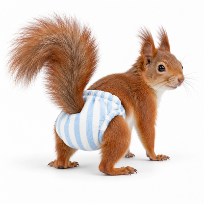 3-Pack Washable Squirrel Diapers – Reusable Small-Pet Diapers, Blue & Pink, Sizes S–M