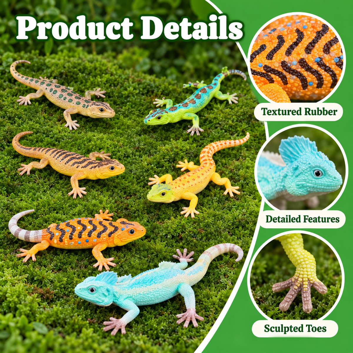 SCAHOW Realistic Spider & Lizard Toy Figures – Halloween Decorations, Prank Props & Educational Play