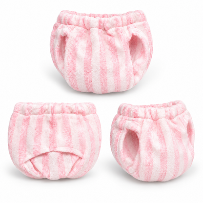 3-Pack Washable Squirrel Diapers – Reusable Small-Pet Diapers, Blue & Pink, Sizes S–M