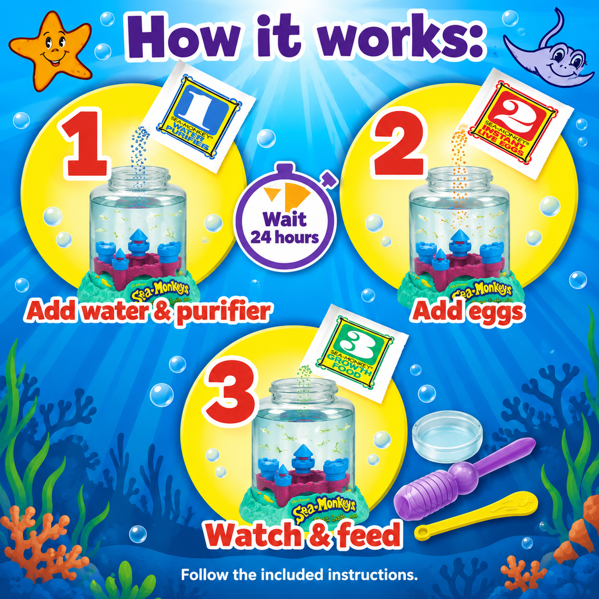 Mittel Sea-Monkeys Grow-Your-Own Brine Shrimp Aquarium Kits – Ocean Volcano & Magic Castle