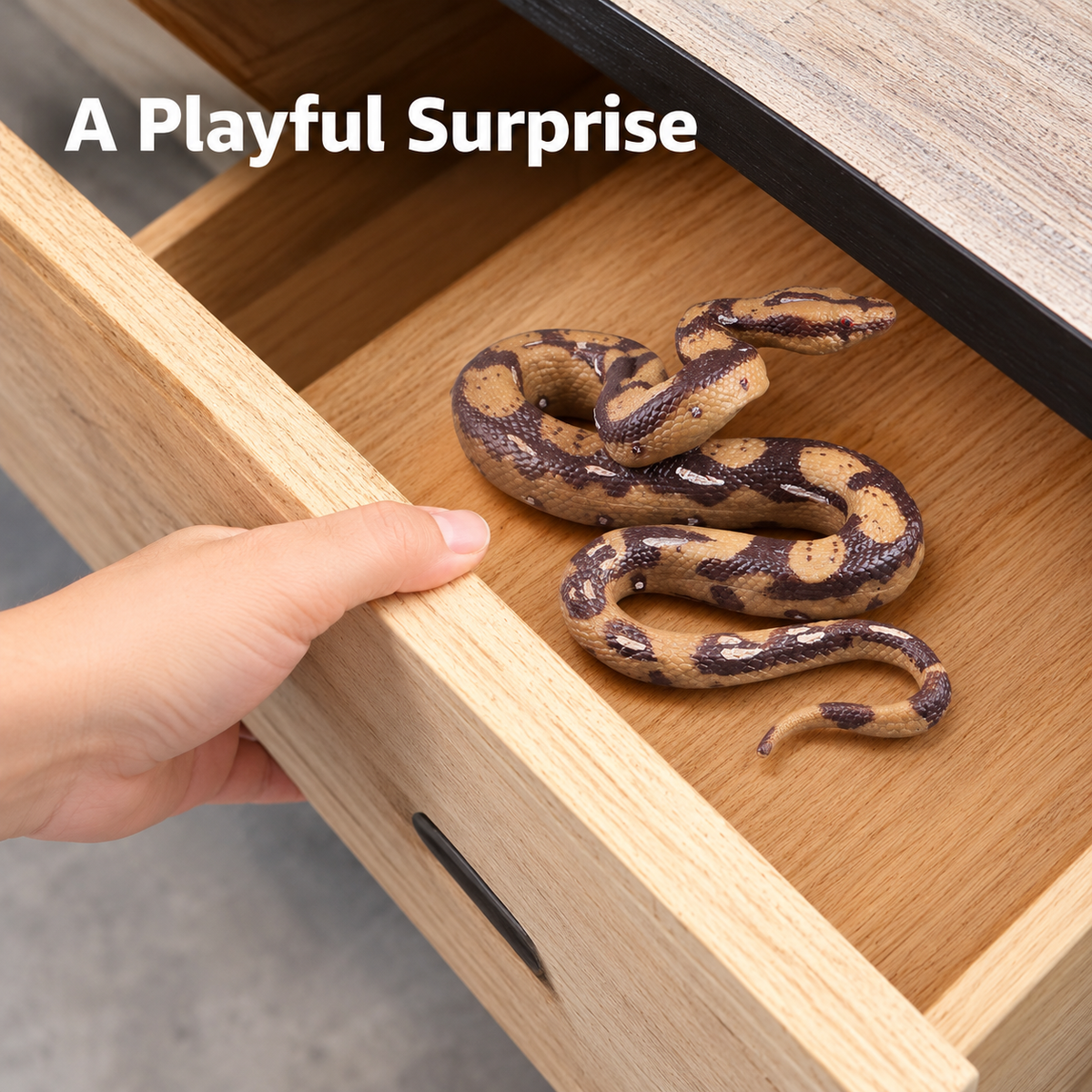 Ipetboom Realistic Snake Toy - 1Pc Fake Snake Figure for Halloween Prank Props Plastic High Simulation Scary Model Creepy Figure for April Fool'S Day Garden Decoration Kids Trick Play - 5.9X4.3X2.3In
