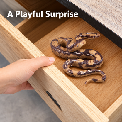 Ipetboom Realistic Snake Toy - 1Pc Fake Snake Figure for Halloween Prank Props Plastic High Simulation Scary Model Creepy Figure for April Fool'S Day Garden Decoration Kids Trick Play - 5.9X4.3X2.3In
