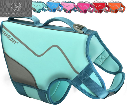 VIVAGLORY Dog Life Vest Neoprene Dog Swim Vest, XS, Alpha Yellow