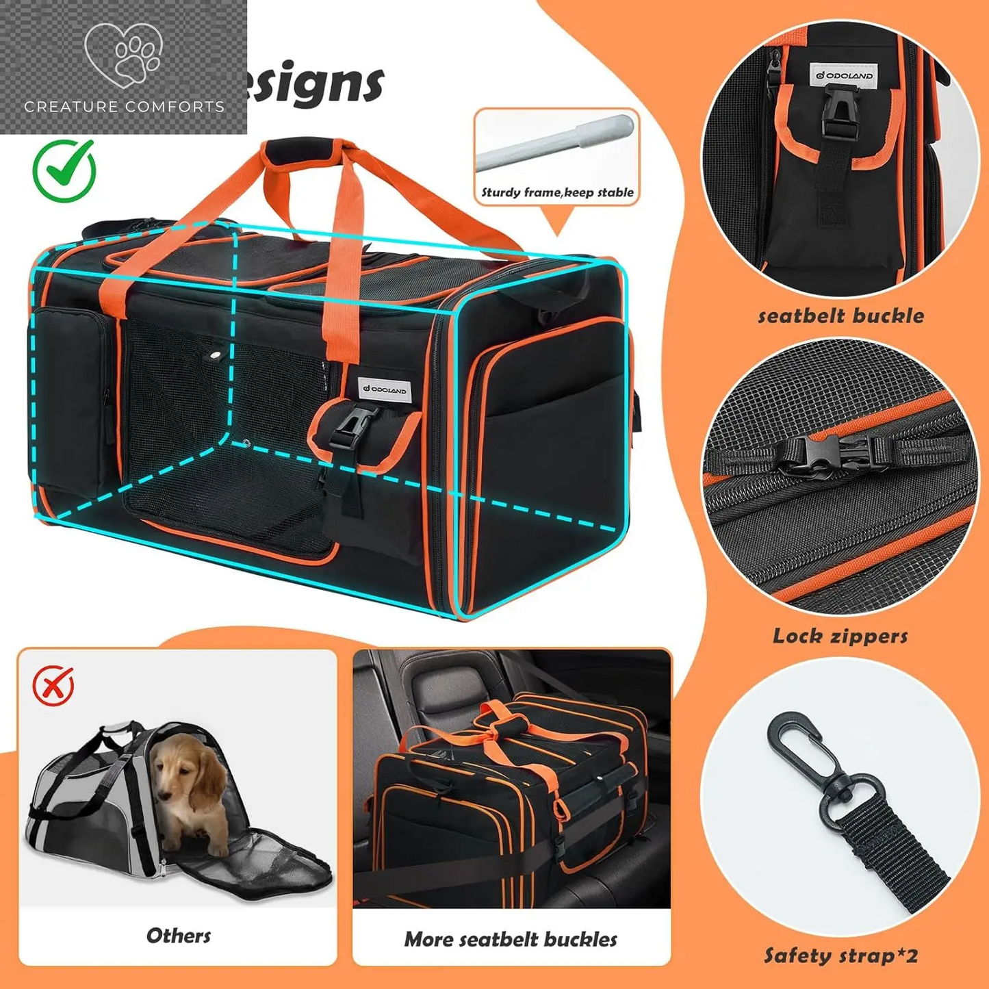 Ultimate Cat Carrier for 2 Furry Friends! Perfect for Travel & Outdoor Adventures 🚗🐾✨
