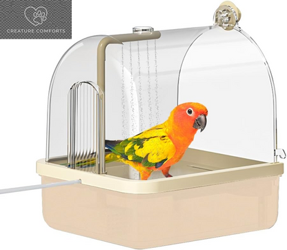 Automatic Bird Bath for Cage, Parakeet Bath with Pump