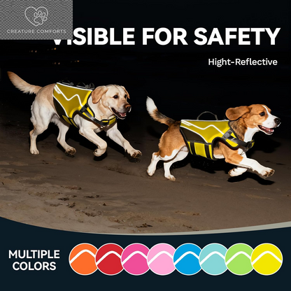 VIVAGLORY Dog Life Vest Neoprene Dog Swim Vest, XS, Alpha Yellow