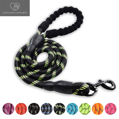 Durable Dog Leash, 5 FT/6 FT, 1/2", Padded Handle Nylon Dog Reflective Leash for Small Medium & Large Dogs Walking(6 Ft, Purple)