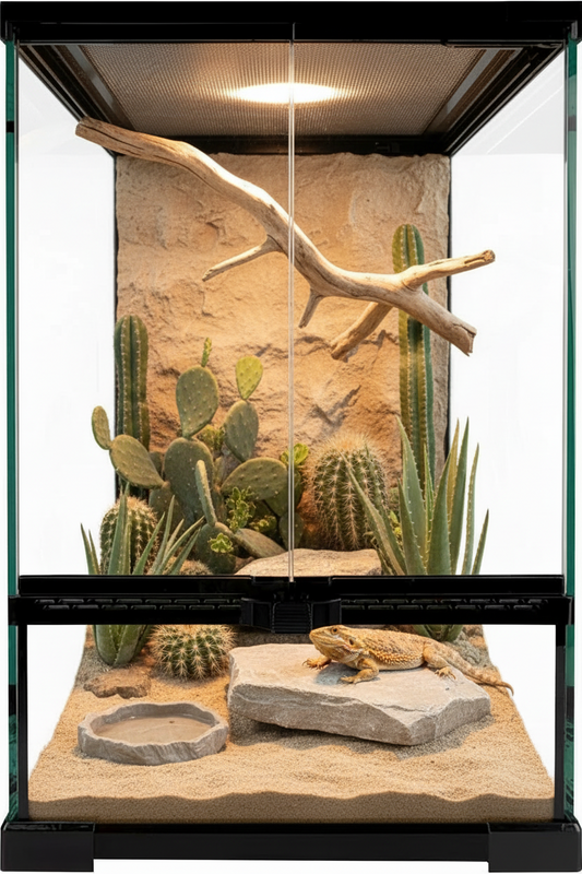 11 Gallon Reptile Glass Tank Vertical Terrarium 12"X12"X18" Habitat Enclosure with Front Openning Door and Top Screen Ventilation for Geckos, Snakes,Tree Frogs,Chameleon