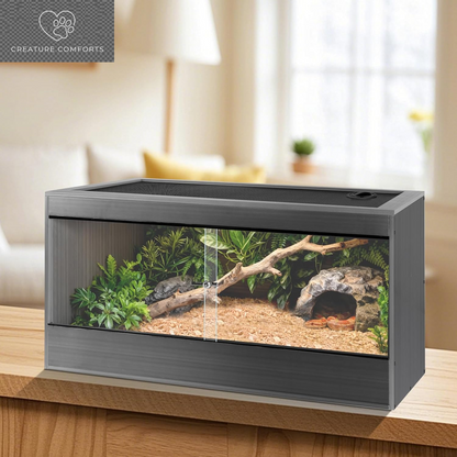 50 Gallon Reptile Enclosure, 36X18X18 Composite Wood & Plastic Eco Reptile Tank Terrarium, 36" Wide Lightweight Reptile Habitat Lounge for Ball Python Bearded Dragon Gecko Turtle