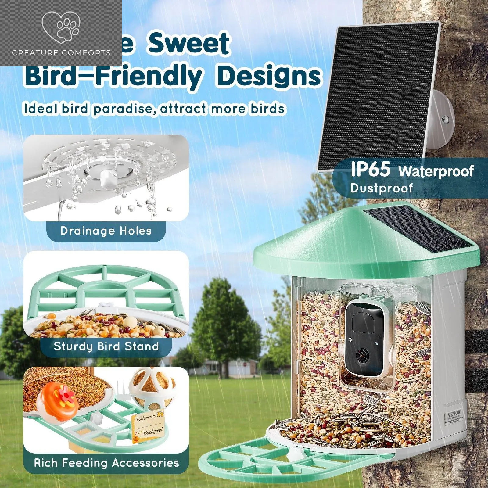 Discover the Ultimate Gift for Bird Lovers: Vevor Smart Bird Feeder Camera with Solar Power, Live Video & AI Features! 🌞🐦📹 #BirdWatching #TechGifts #SummerFinds