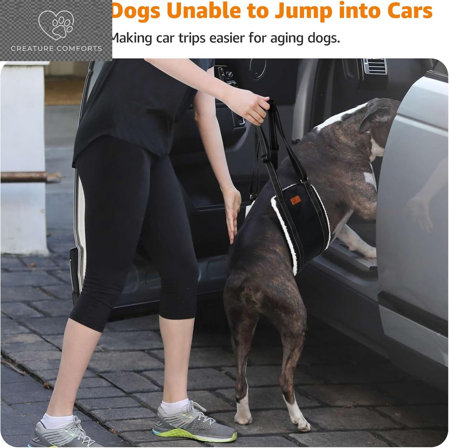 LOOBANI Adjustable Dog Sling for Large Dogs Hind Leg Support ACL Recovery | Walking & Stair Assistance, Senior Dog Mobility, Padded Comfort, Adjustable Fit, Lightweight Nylon, Soft Plush Lining
