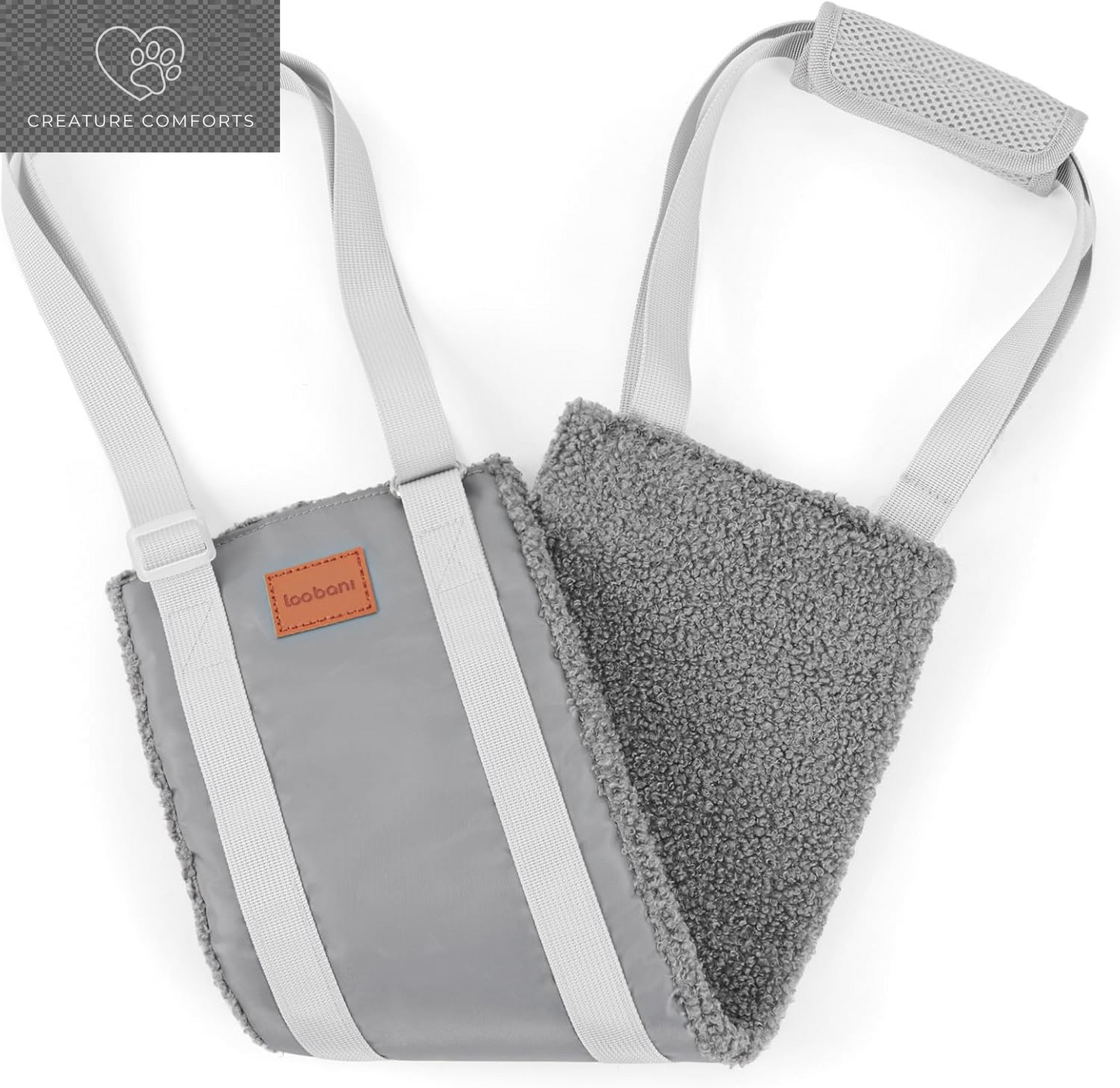LOOBANI Adjustable Dog Sling for Large Dogs Hind Leg Support ACL Recovery | Walking & Stair Assistance, Senior Dog Mobility, Padded Comfort, Adjustable Fit, Lightweight Nylon, Soft Plush Lining