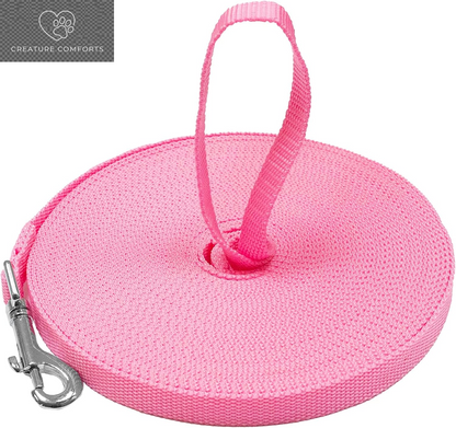 Downtown Pet Supply - Long Dog Training Leash for Recall & Obedience - Nylon, 30 Ft, Hunter Green