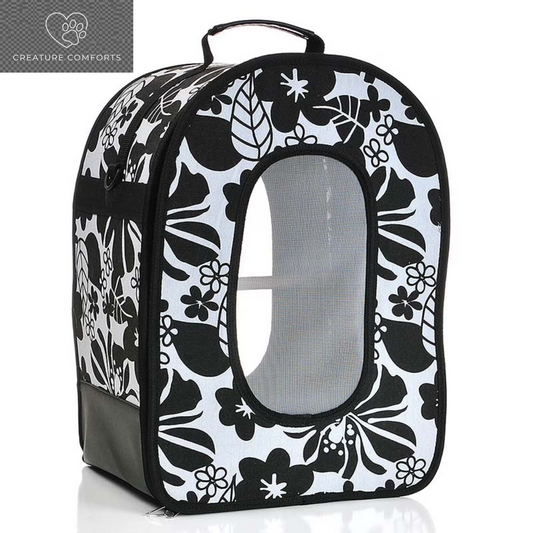 A&E Cage Small Soft-Sided Travel Bird Carrier with Removable Perch, Black, 14.5 Lb Limit