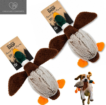Exciting Duck Dog Toy with Squeaker | Plush Mallard Shaped Pet Toy for All Breeds | Perfect for Chewing, Fetching, and Interactive Play