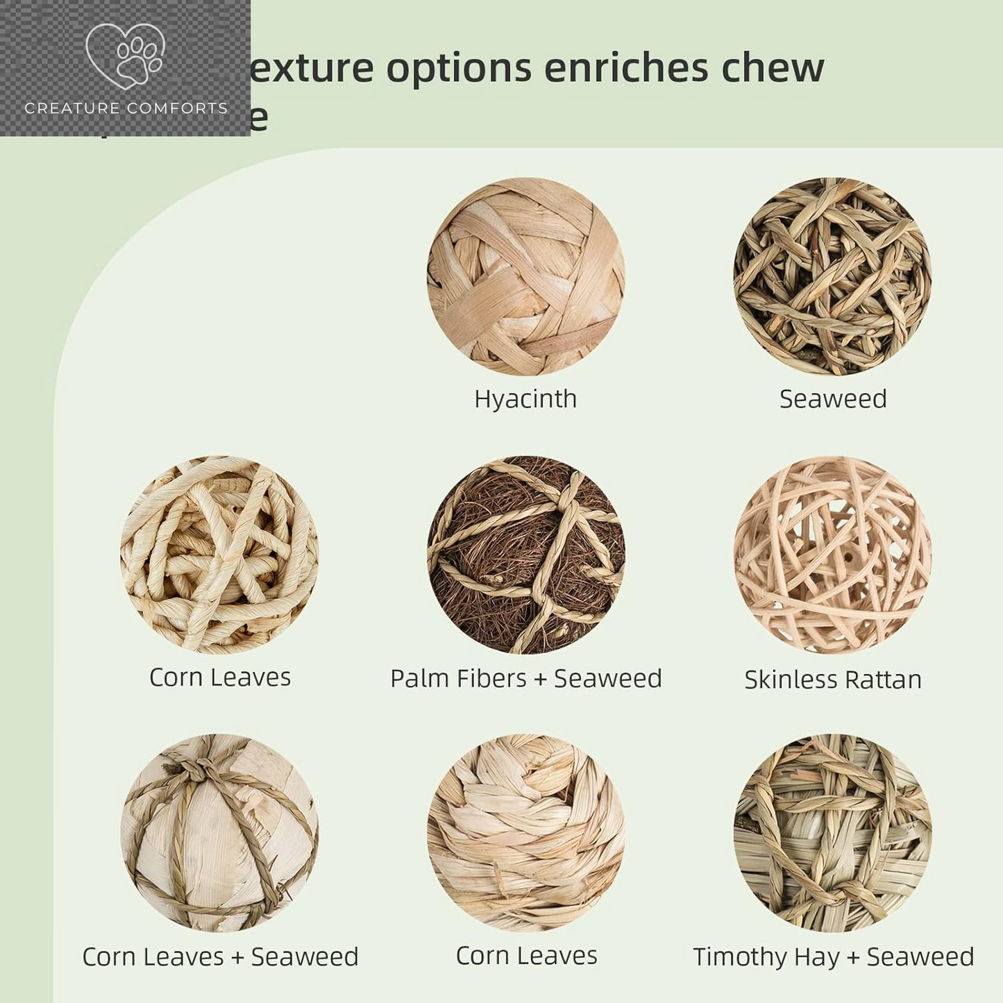 Andwe Small Animal Chew Balls - Fun Activity Pack of 8 for Rabbits, Guinea Pigs, and More | Engaging Indoor Playtime for Your Furry Friends