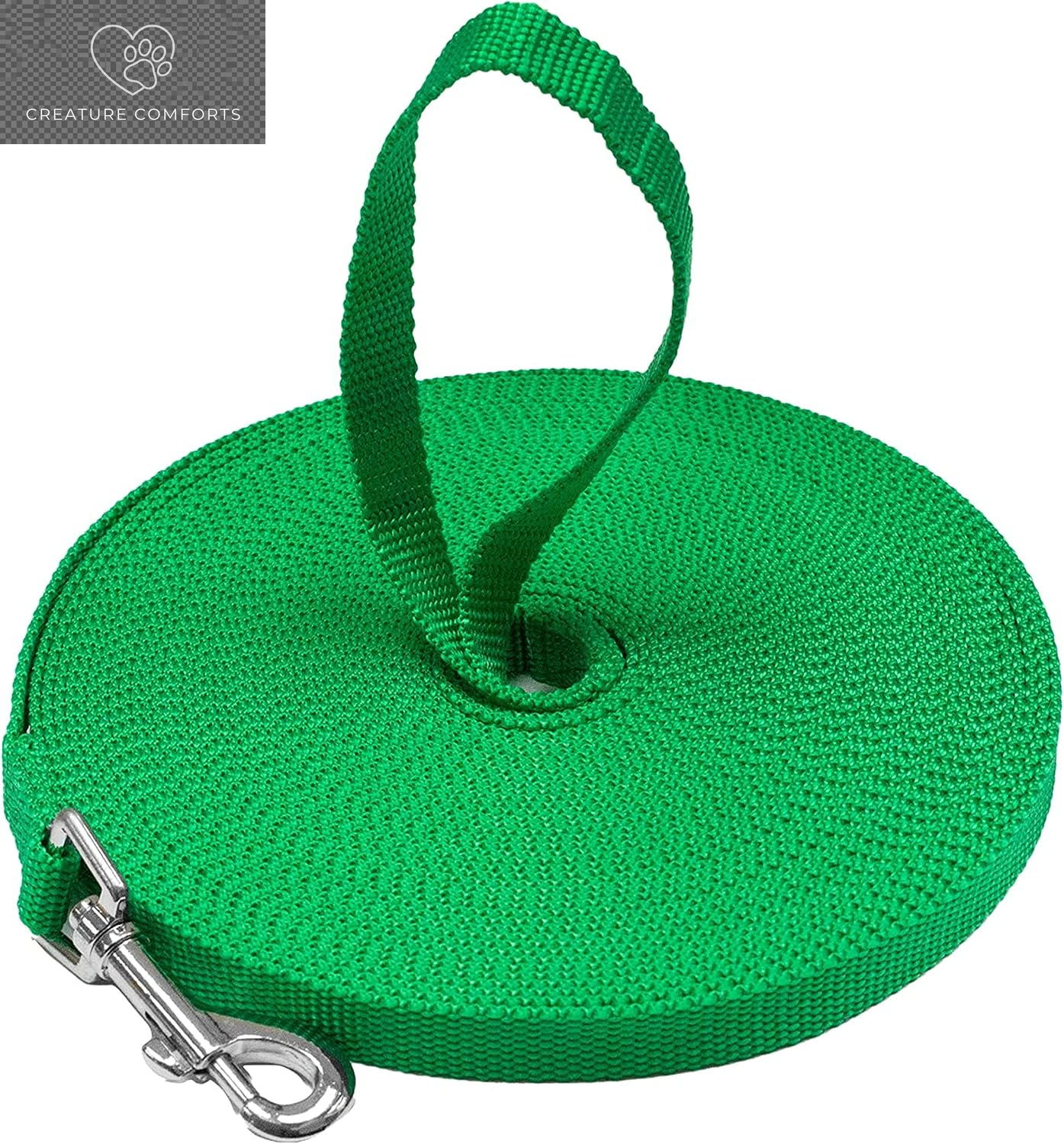 Downtown Pet Supply - Long Dog Training Leash for Recall & Obedience - Nylon, 30 Ft, Hunter Green