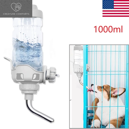 Dog Water Bottle Dispenser for Cage Crate Kennel Auto