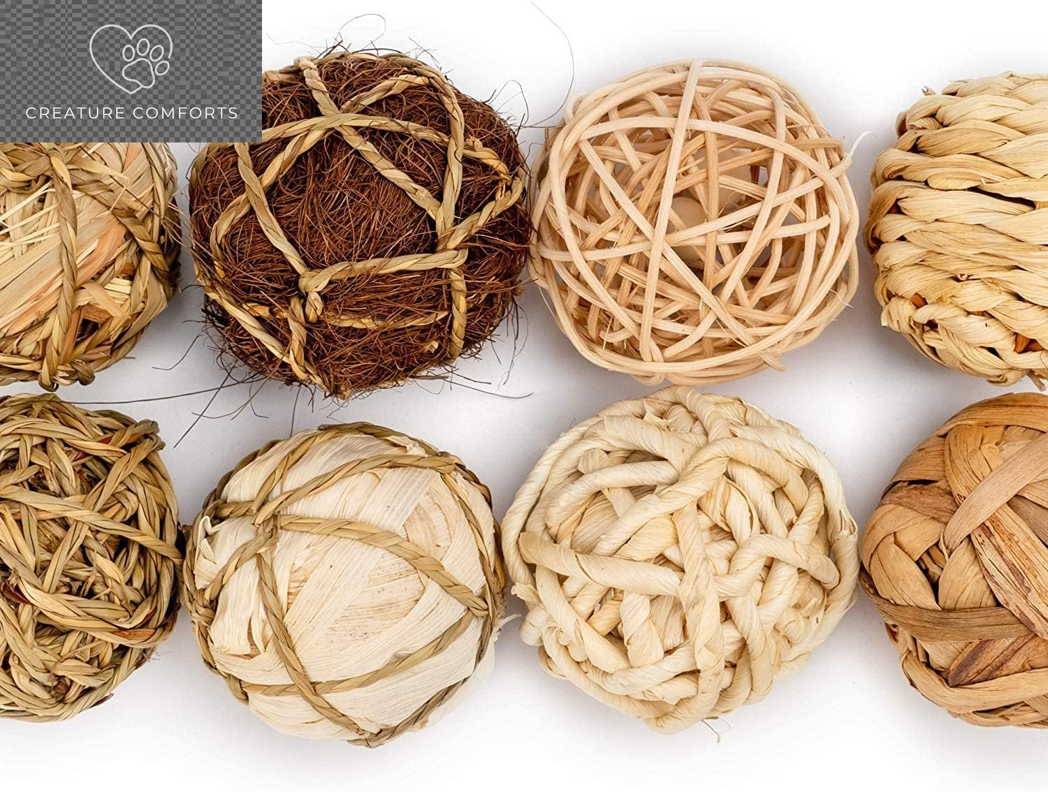 Andwe Small Animal Chew Balls - Fun Activity Pack of 8 for Rabbits, Guinea Pigs, and More | Engaging Indoor Playtime for Your Furry Friends