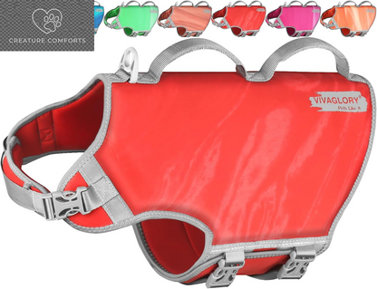 VIVAGLORY Dog Life Vest Neoprene Dog Swim Vest, XS, Alpha Yellow