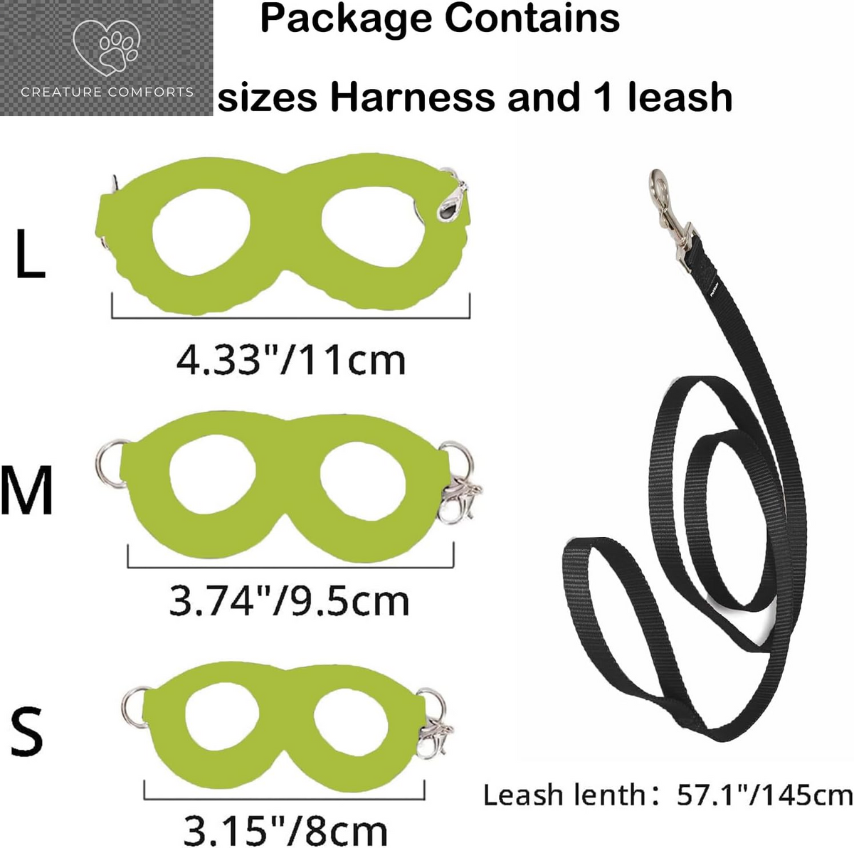 3 Pack Sugar Glider Harness and Leash Set Small Animal Training Walking Vest for Squirrel Hamster Rat-Green